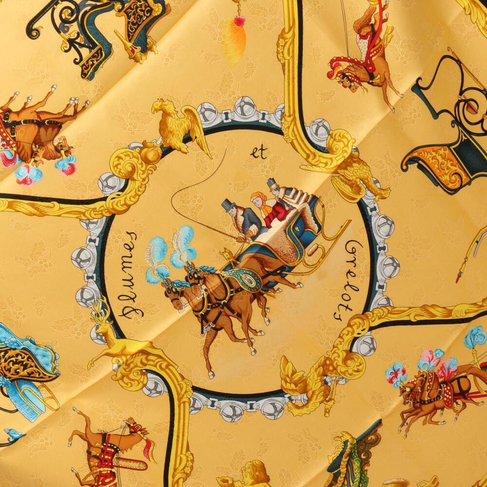 HERMES Yellow Silk Scarf - Picture 7 of 7